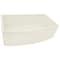 Ruvati 33 inch Fireclay Biscuit Farmhouse Kitchen Sink Bow Front Curved Apron Single Bowl RVL2398BS - alternate 3